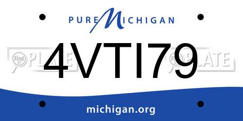 4VTI79 Michigan License Plate