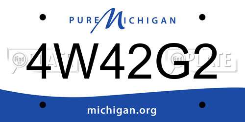 4W42G2 Michigan License Plate