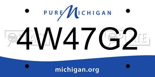 4W47G2 Michigan License Plate