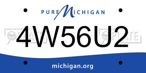 4W56U2 Michigan License Plate