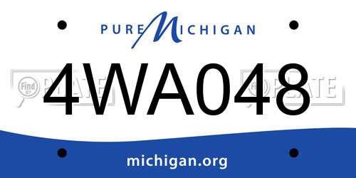 4WA048 Michigan License Plate