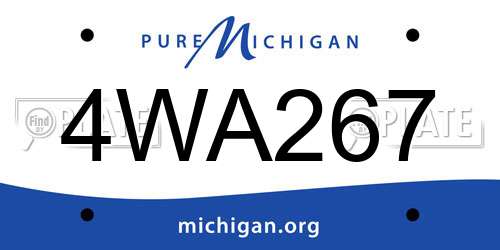 4WA267 Michigan License Plate