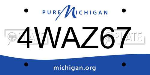 4WAZ67 Michigan License Plate