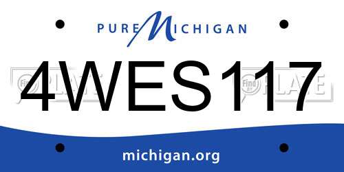 4WES117 Michigan License Plate