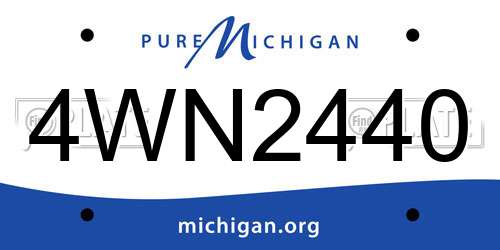 4WN2440 Michigan License Plate