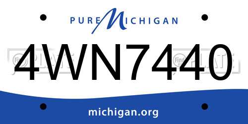 4WN7440 Michigan License Plate