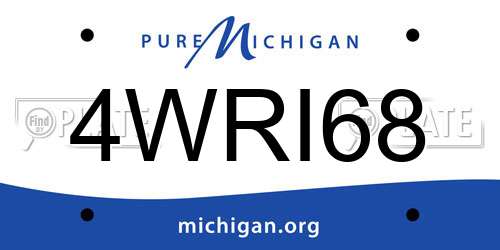 4WRI68 Michigan License Plate