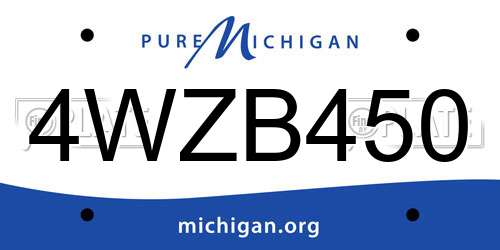 4WZB450 Michigan License Plate