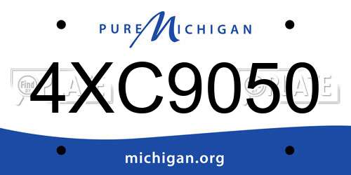 4XC9050 Michigan License Plate