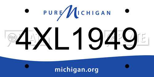 4XL1949 Michigan License Plate