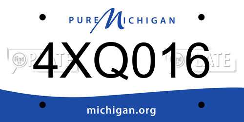 4XQ016 Michigan License Plate
