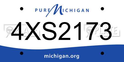 4XS2173 Michigan License Plate