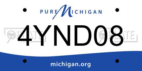 4YND08 Michigan License Plate