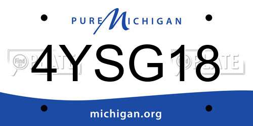 4YSG18 Michigan License Plate
