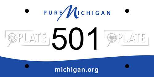 501 Michigan License Plate