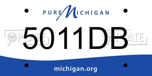 5011DB Michigan License Plate