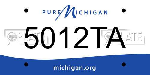5012TA Michigan License Plate