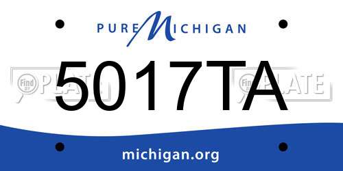 5017TA Michigan License Plate