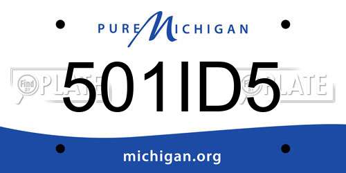 501ID5 Michigan License Plate
