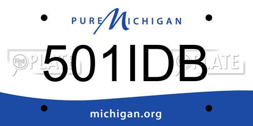 501IDB Michigan License Plate