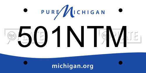 501NTM Michigan License Plate