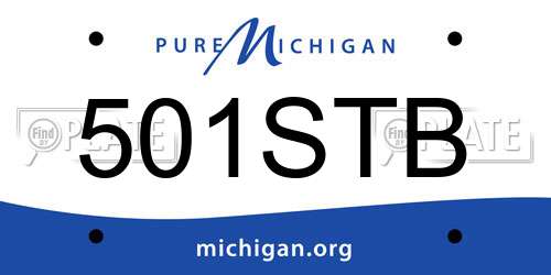 501STB Michigan License Plate