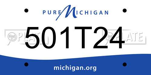 501T24 Michigan License Plate