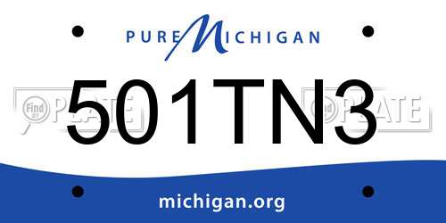 501TN3 Michigan License Plate