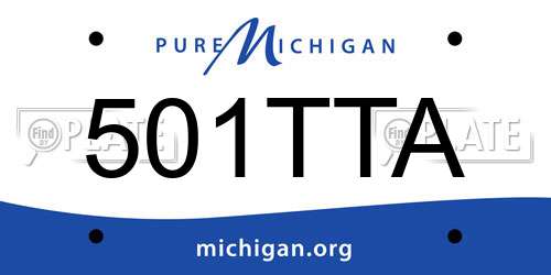 501TTA Michigan License Plate
