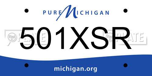 501XSR Michigan License Plate