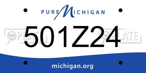501Z24 Michigan License Plate