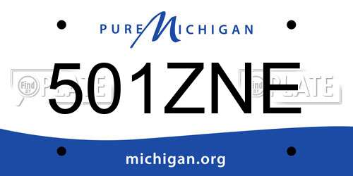 501ZNE Michigan License Plate