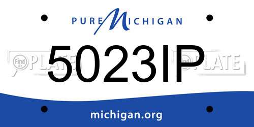 5023IP Michigan License Plate