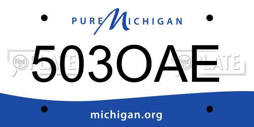 503OAE Michigan License Plate