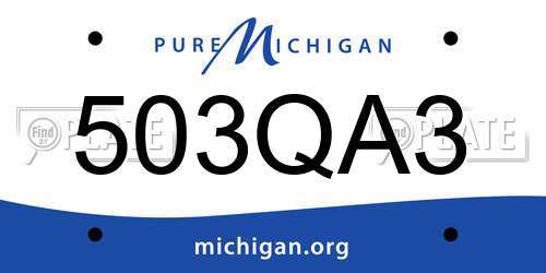 503QA3 Michigan License Plate