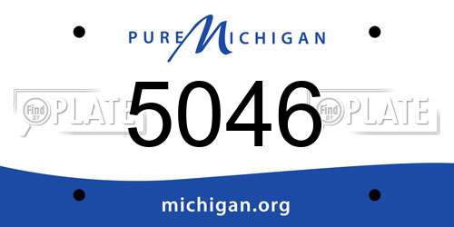 5046 Michigan License Plate