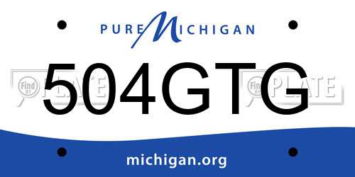 504GTG Michigan License Plate
