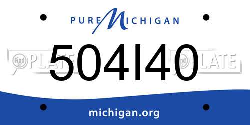 504I40 Michigan License Plate