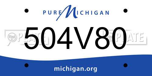 504V80 Michigan License Plate