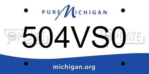 504VS0 Michigan License Plate