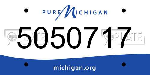 5050717 Michigan License Plate