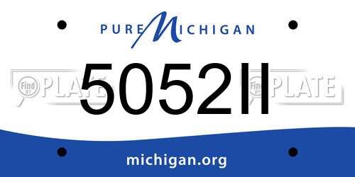 5052II Michigan License Plate