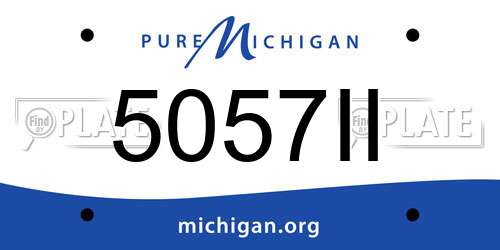 5057II Michigan License Plate