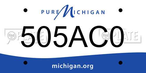 505AC0 Michigan License Plate