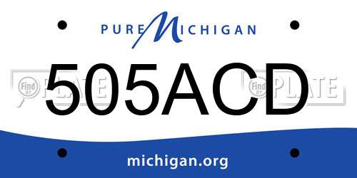 505ACD Michigan License Plate