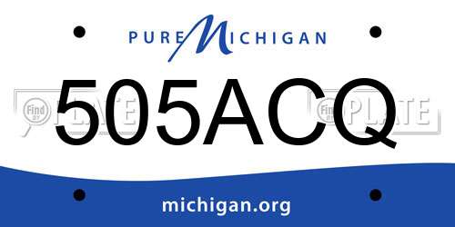505ACQ Michigan License Plate