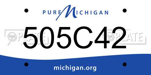 505C42 Michigan License Plate