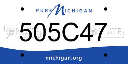 505C47 Michigan License Plate