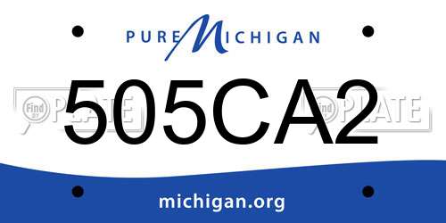 505CA2 Michigan License Plate