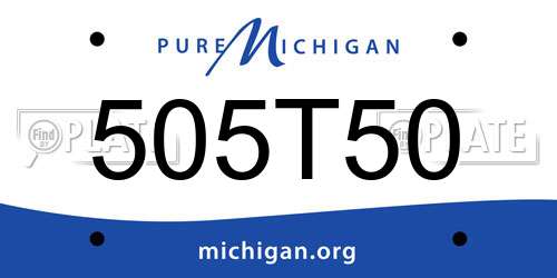 505T50 Michigan License Plate